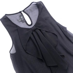 BCX Black Bow Sleeveless Blouse